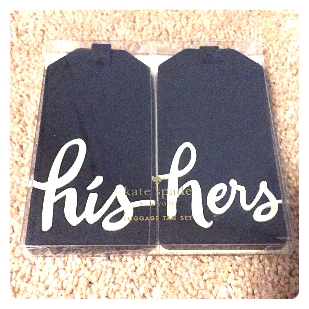Kate Spade his and hers luggage tag set